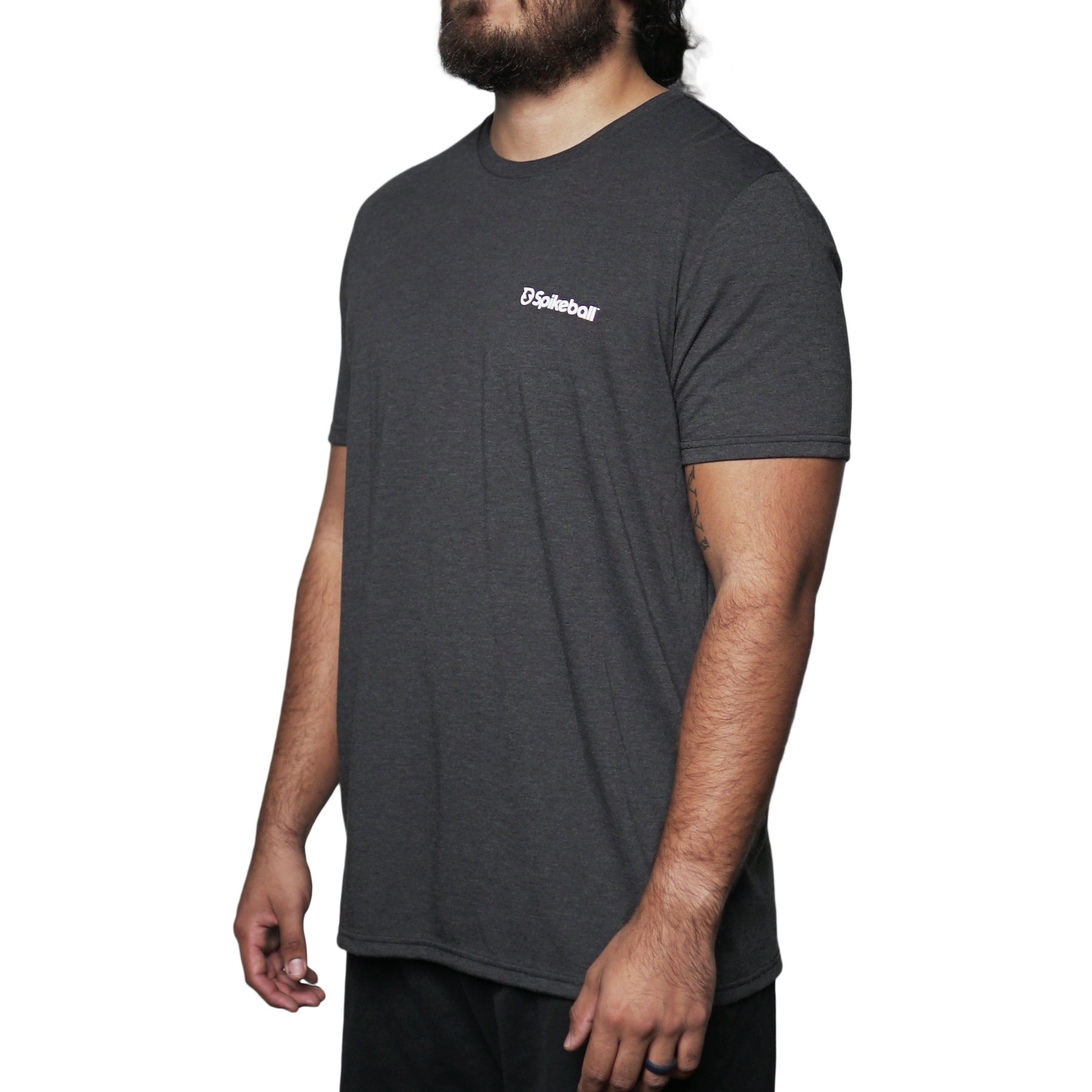 spikeball-t-shirt-kleines-logo-onyx-tri-blend image 3