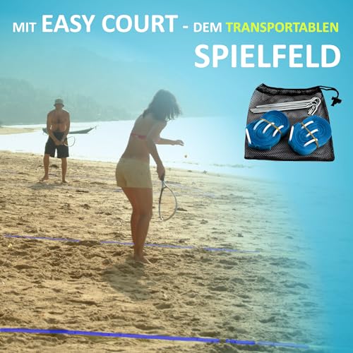 speedminton-easy-court-pro-spielfeld-2x-5-5x5-5-m-nylon-rot image 6