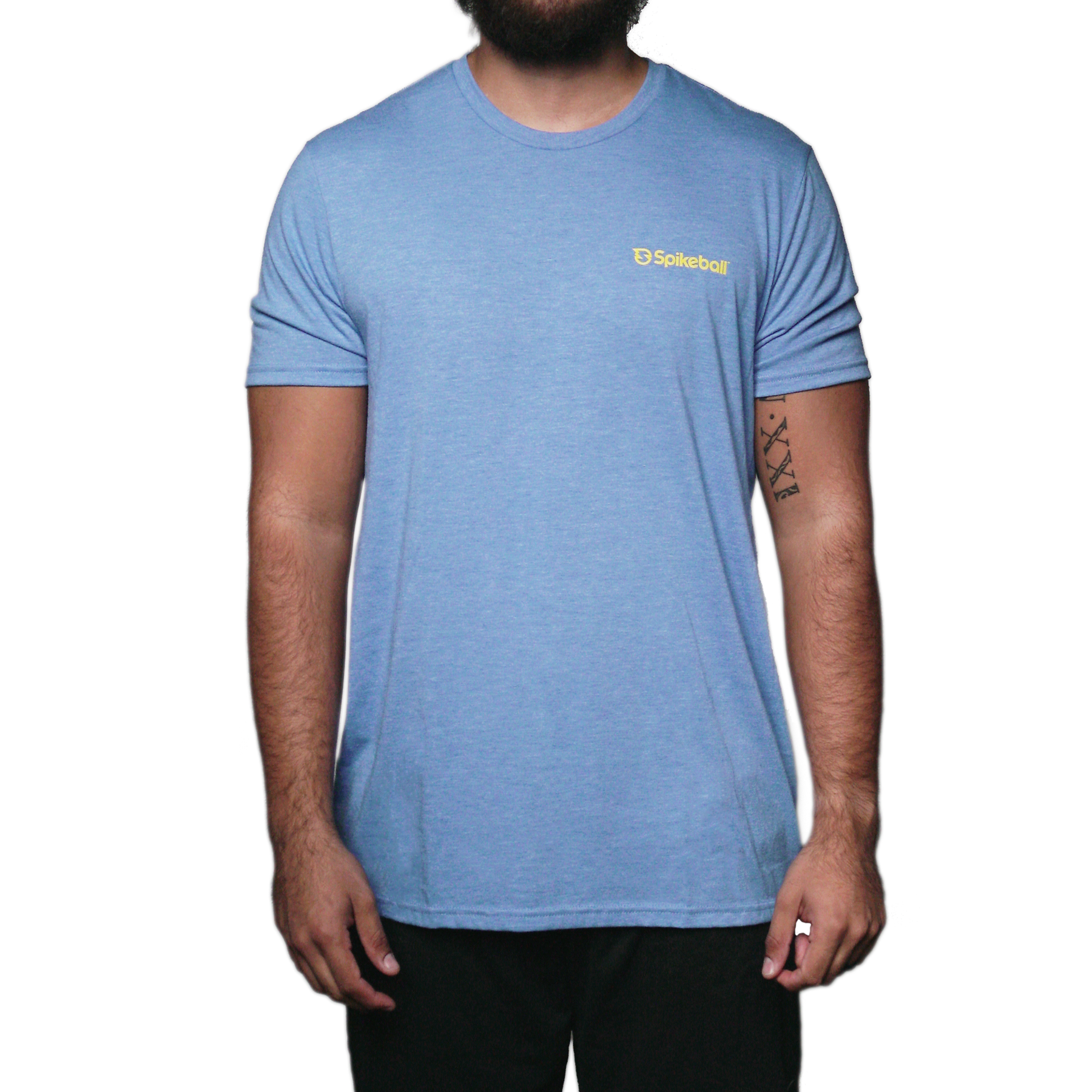 spikeball-t-shirt-kleines-logo-olympisch-blau-tri-blend-shirt image 1