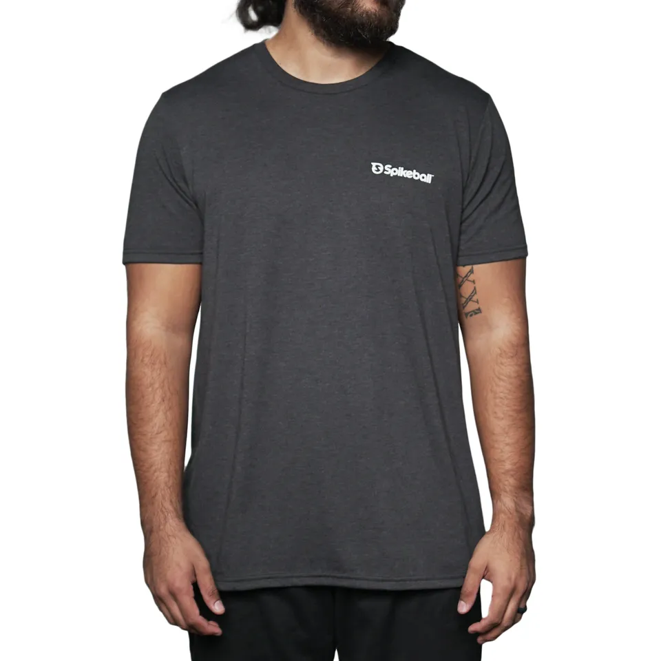 spikeball-t-shirt-kleines-logo-onyx-tri-blend image 1