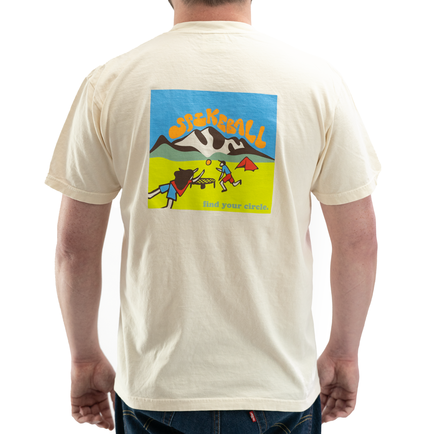 spikeball-mountain-tee-elfenbein image 5