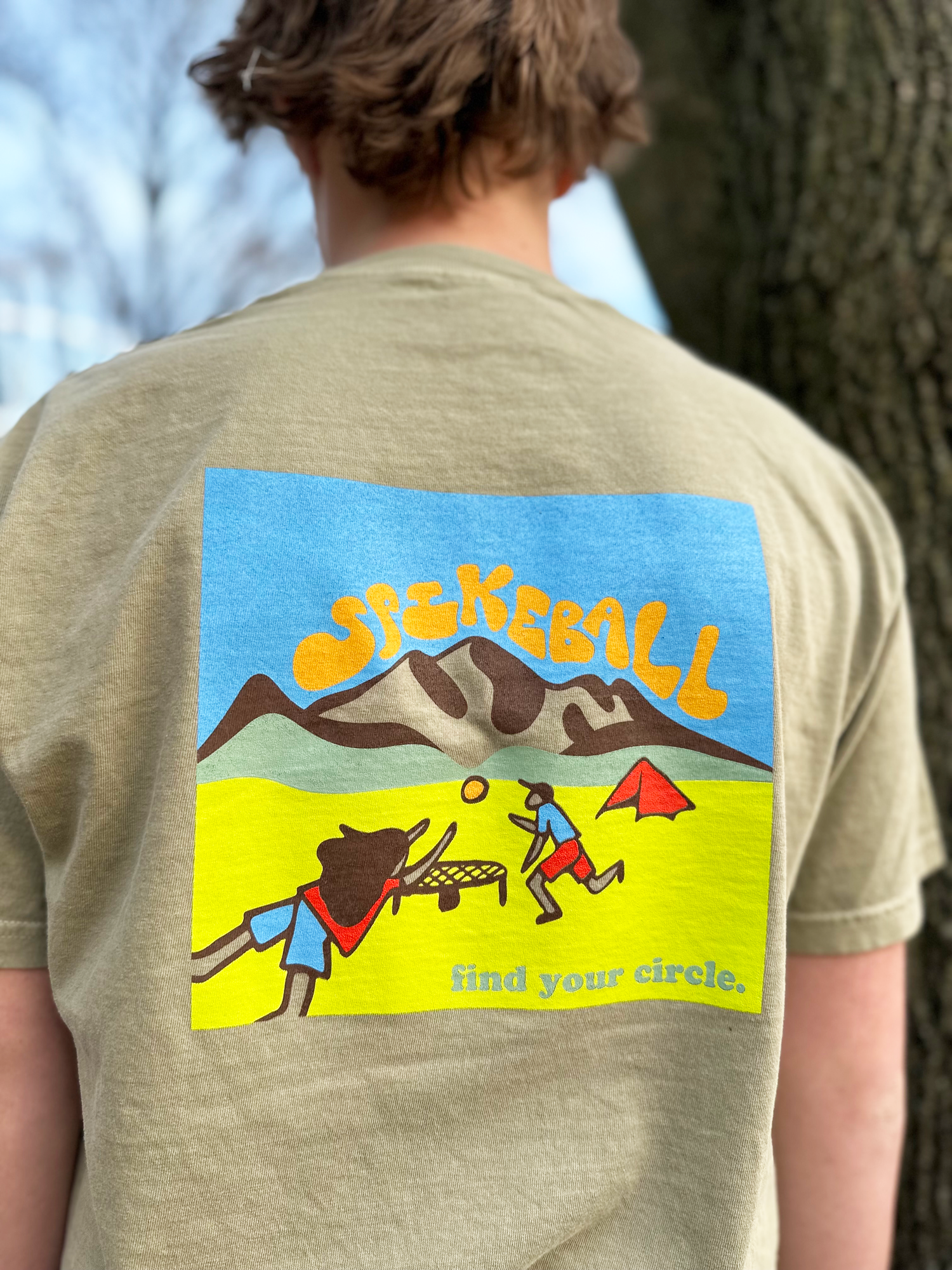 spikeball-mountain-t-shirt-khaki image 5