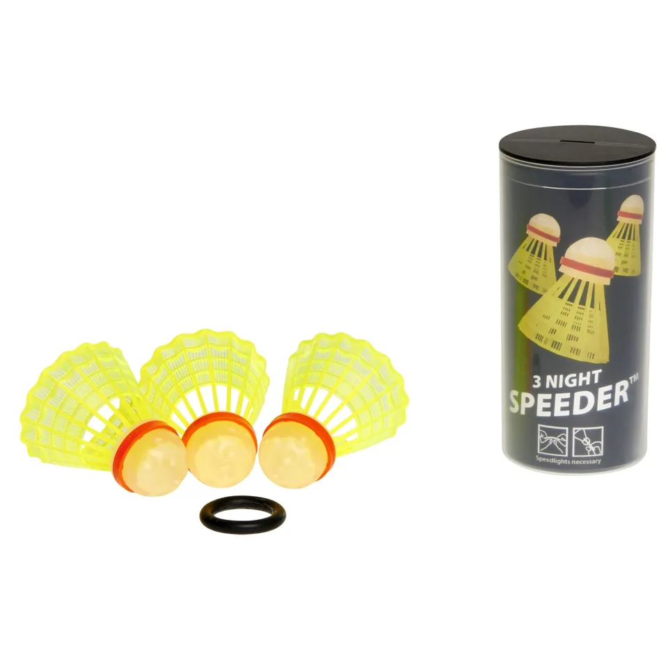 speedminton-night-speeder-3er-pack-leuchtball-crossminton-inkl-windring image 1