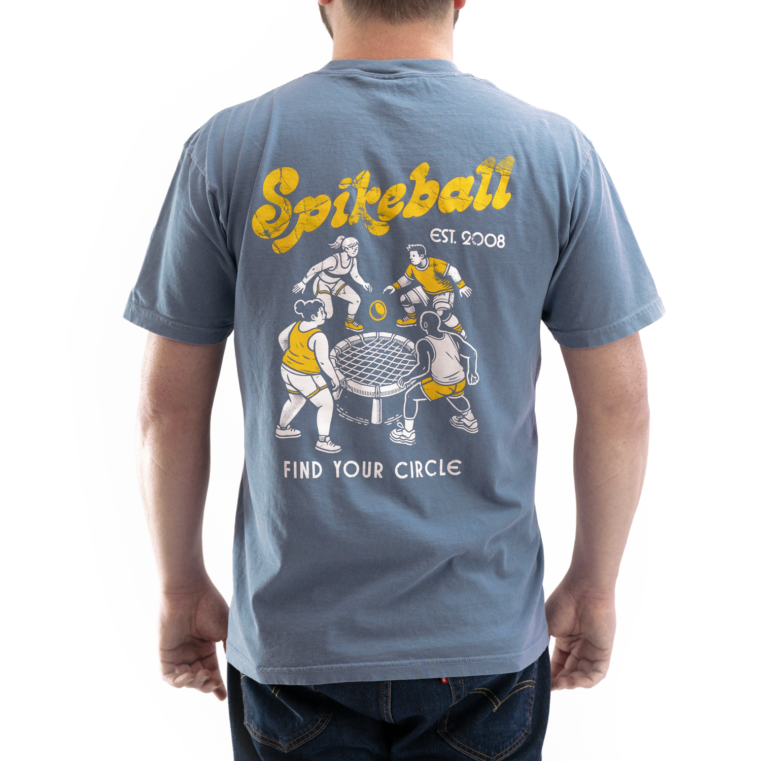spikeball-spiel-t-shirt-schiefergrau-game-tee image 2