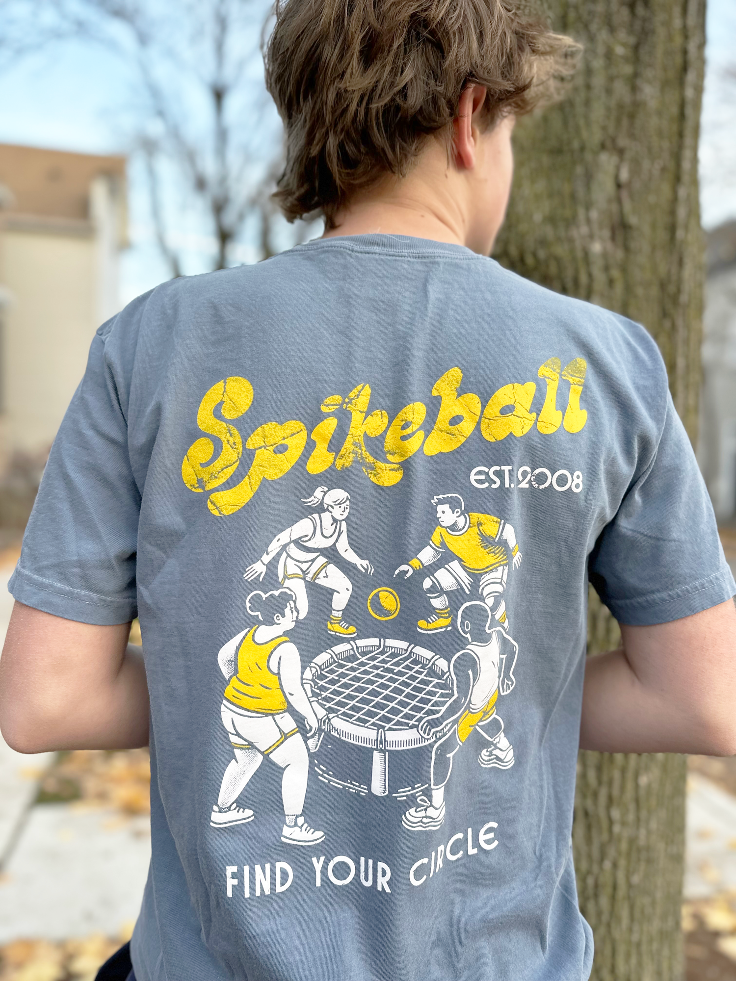 spikeball-spiel-t-shirt-schiefergrau-game-tee image 4