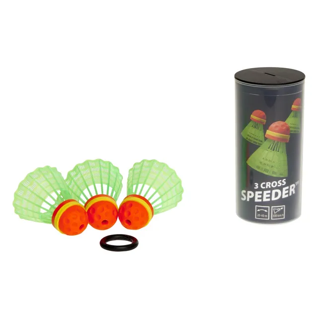 speedminton-cross-speeder-3er-pack-outdoor-ball-mit-windring image 1