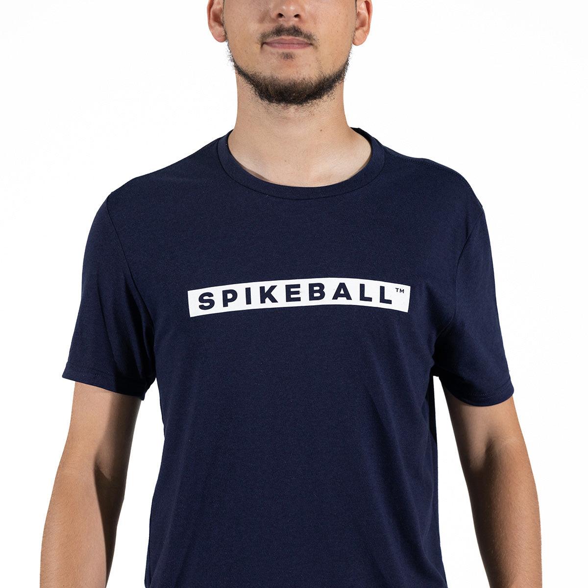 spikeball-t-shirt-bar-logo-marineblau-tri-blend image 2