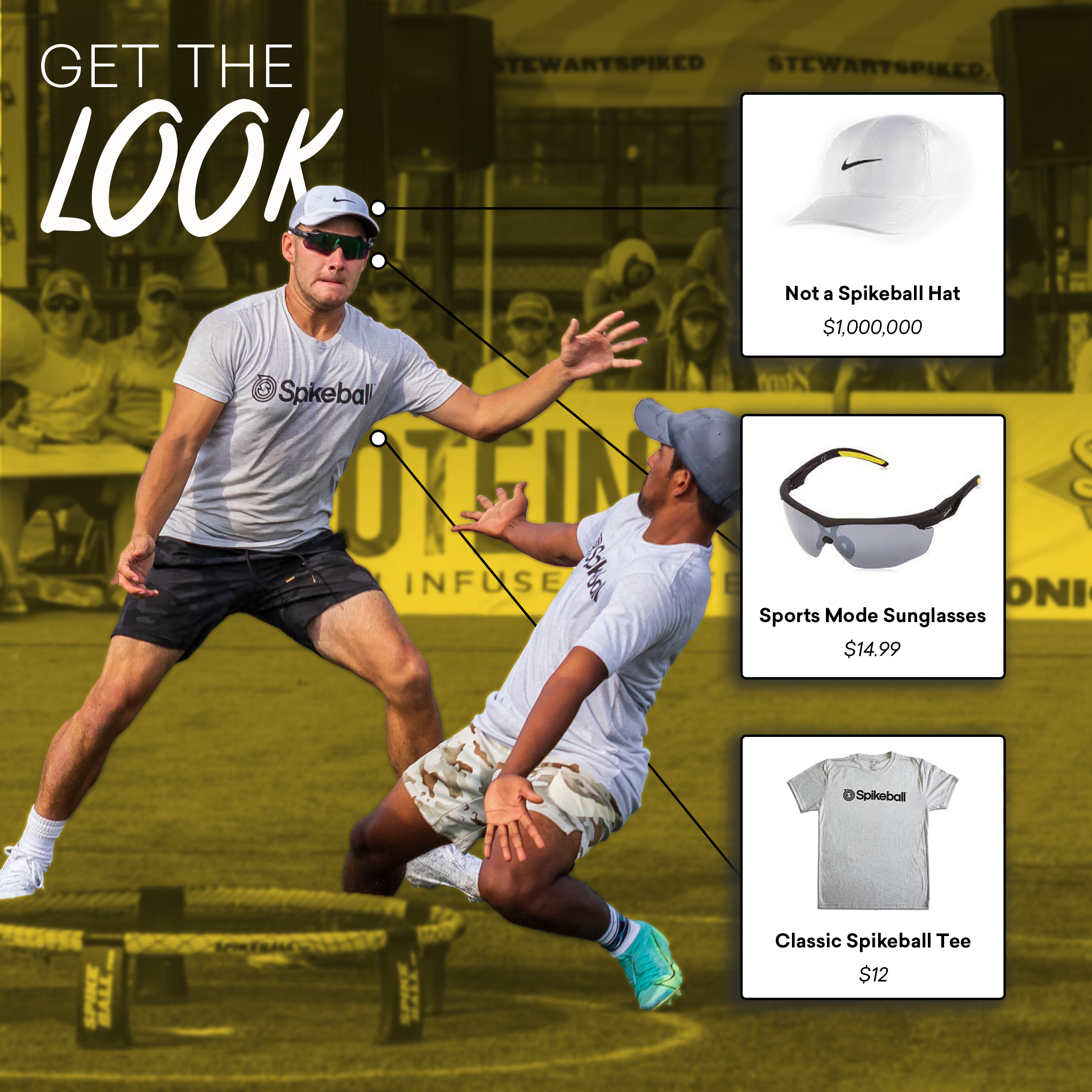 spikeball-klassisches-t-shirt-wei-mit-kleinem-logo image 3