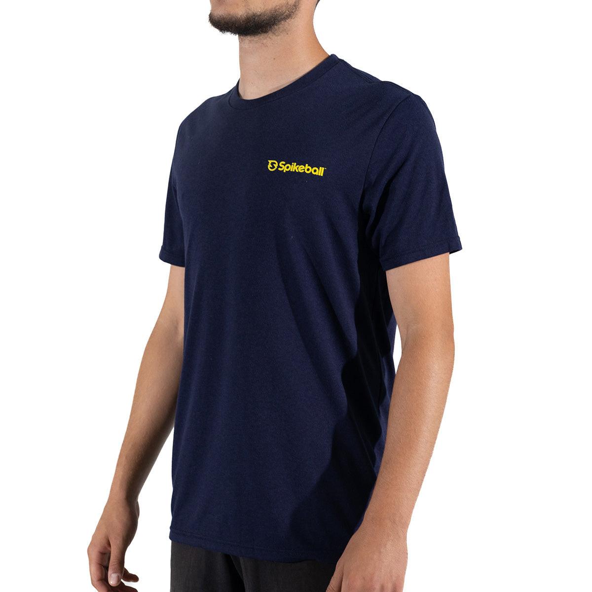 spikeball-t-shirt-mit-kleinem-logo-marineblau image 2