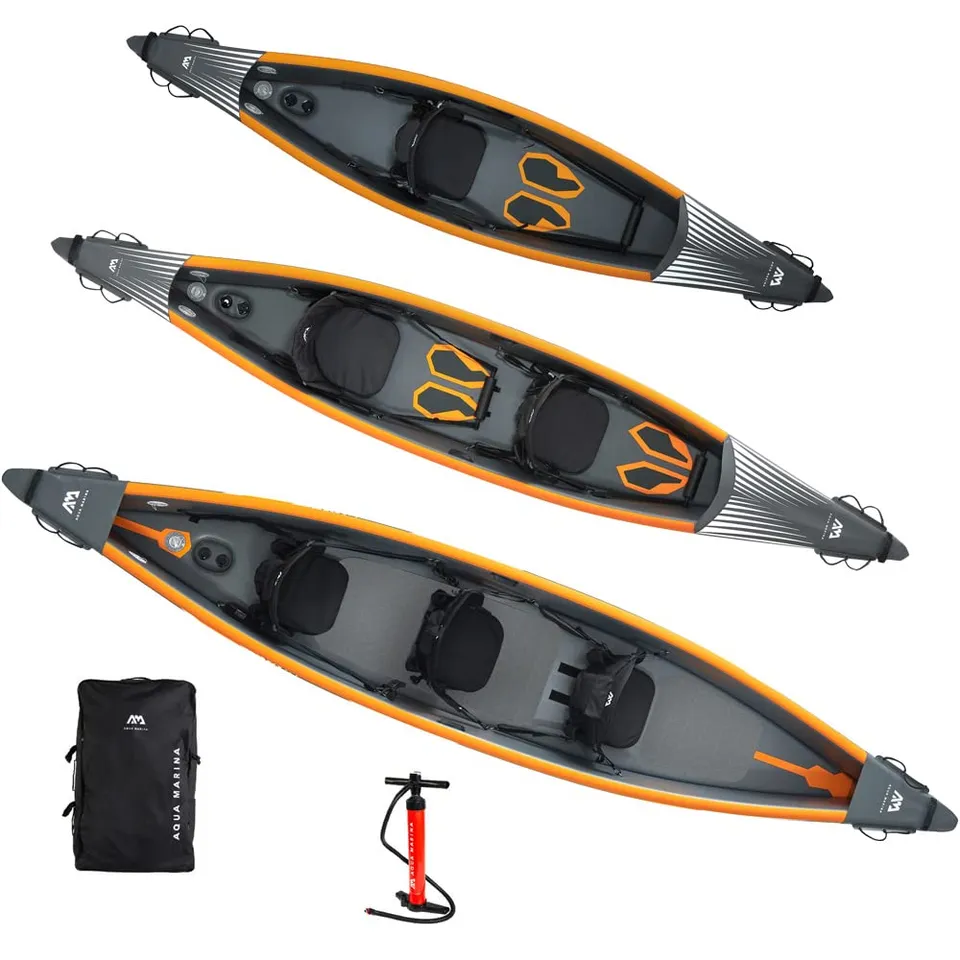aqua-marina-tomahawk-air-375-kajak-1er-aufblasbar-schwarz-orange image 1