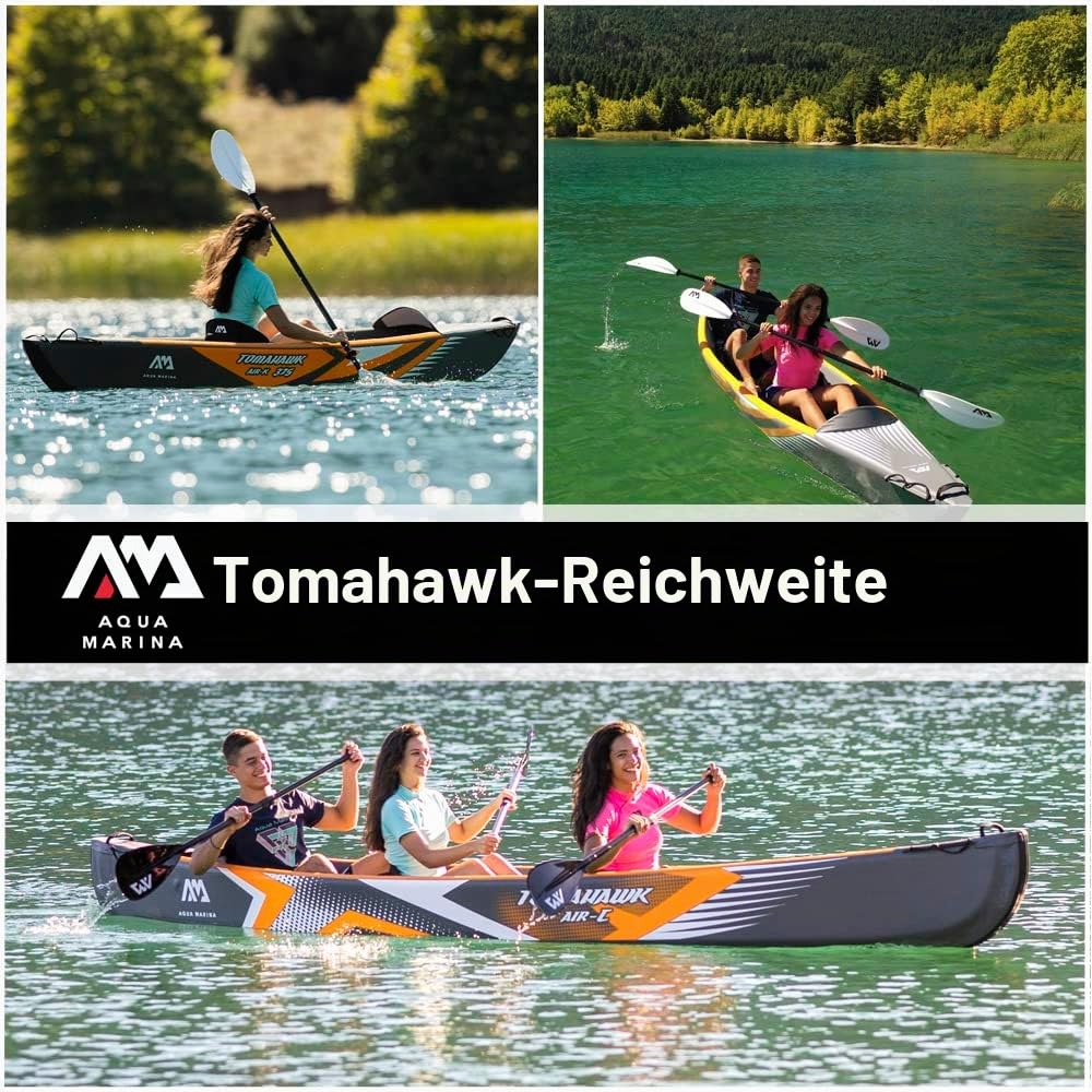 aqua-marina-tomahawk-air-375-kajak-1er-aufblasbar-schwarz-orange image 6