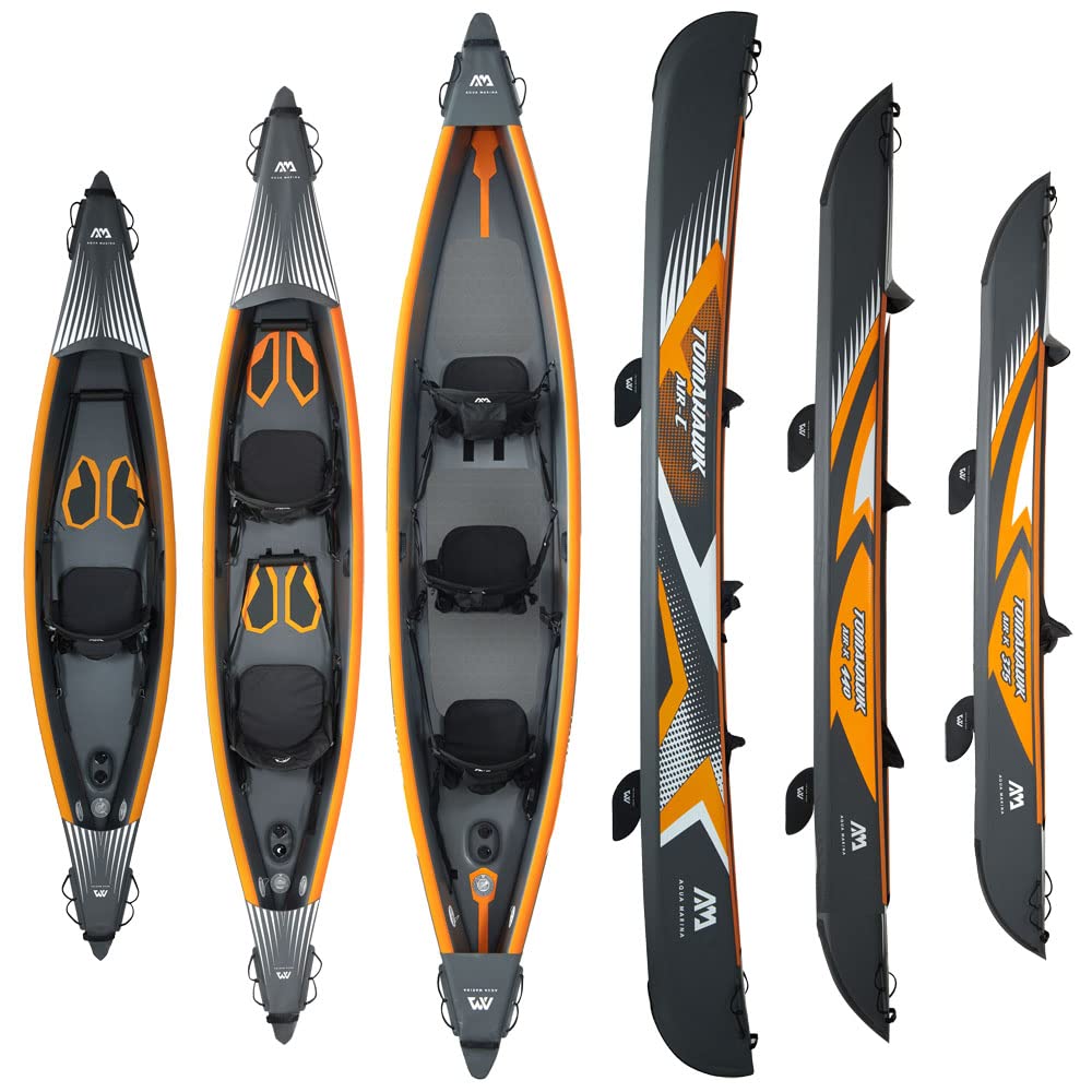 aqua-marina-tomahawk-air-375-kajak-1er-aufblasbar-schwarz-orange image 3