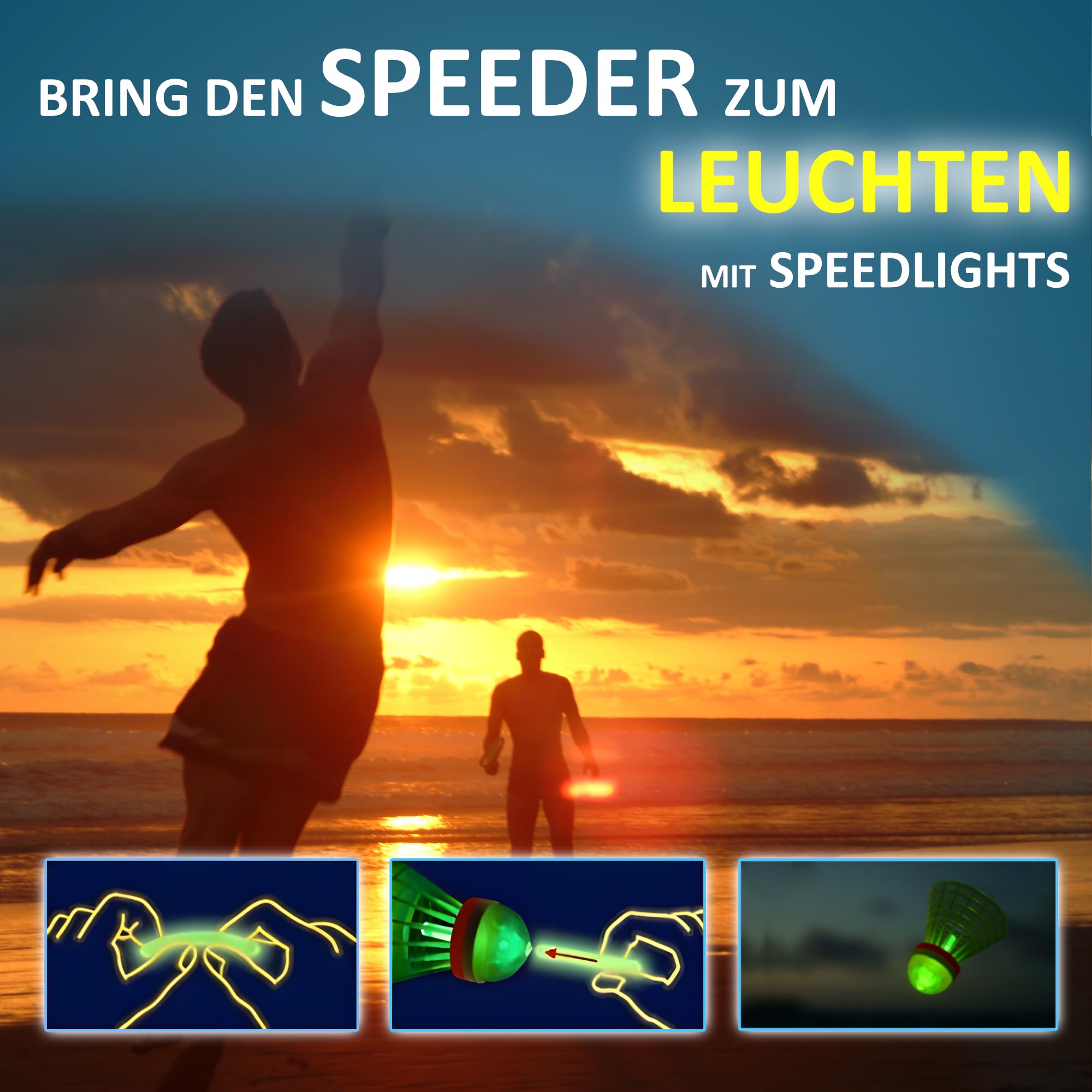 speedminton-s70-einsteiger-crossminton-set-orange-schwarz image 5