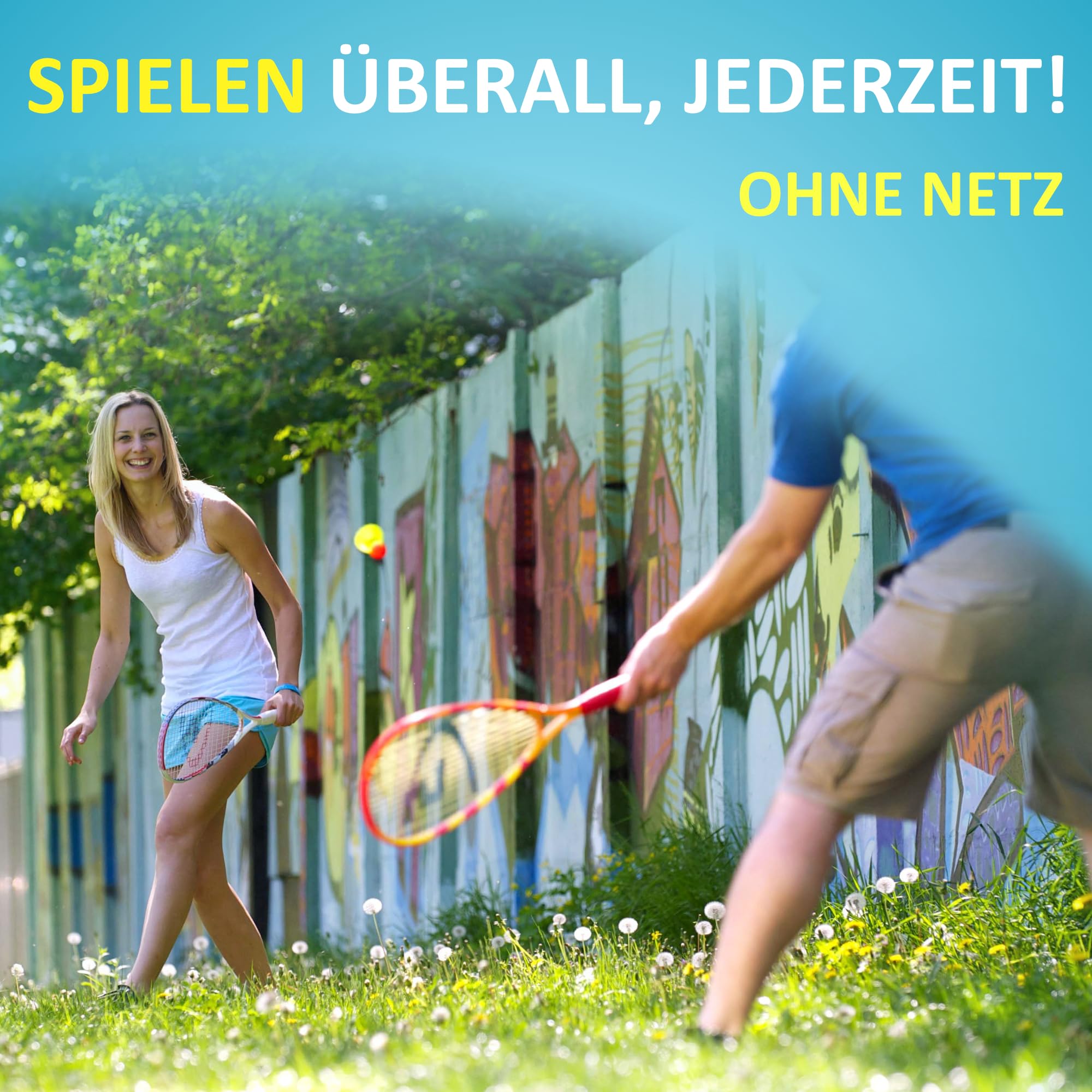 speedminton-s70-einsteiger-crossminton-set-orange-schwarz image 6