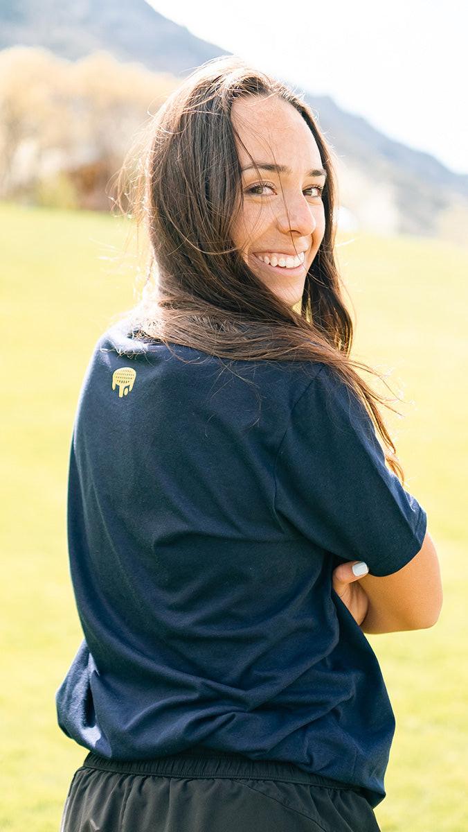 spikeball-t-shirt-mit-kleinem-logo-marineblau image 5