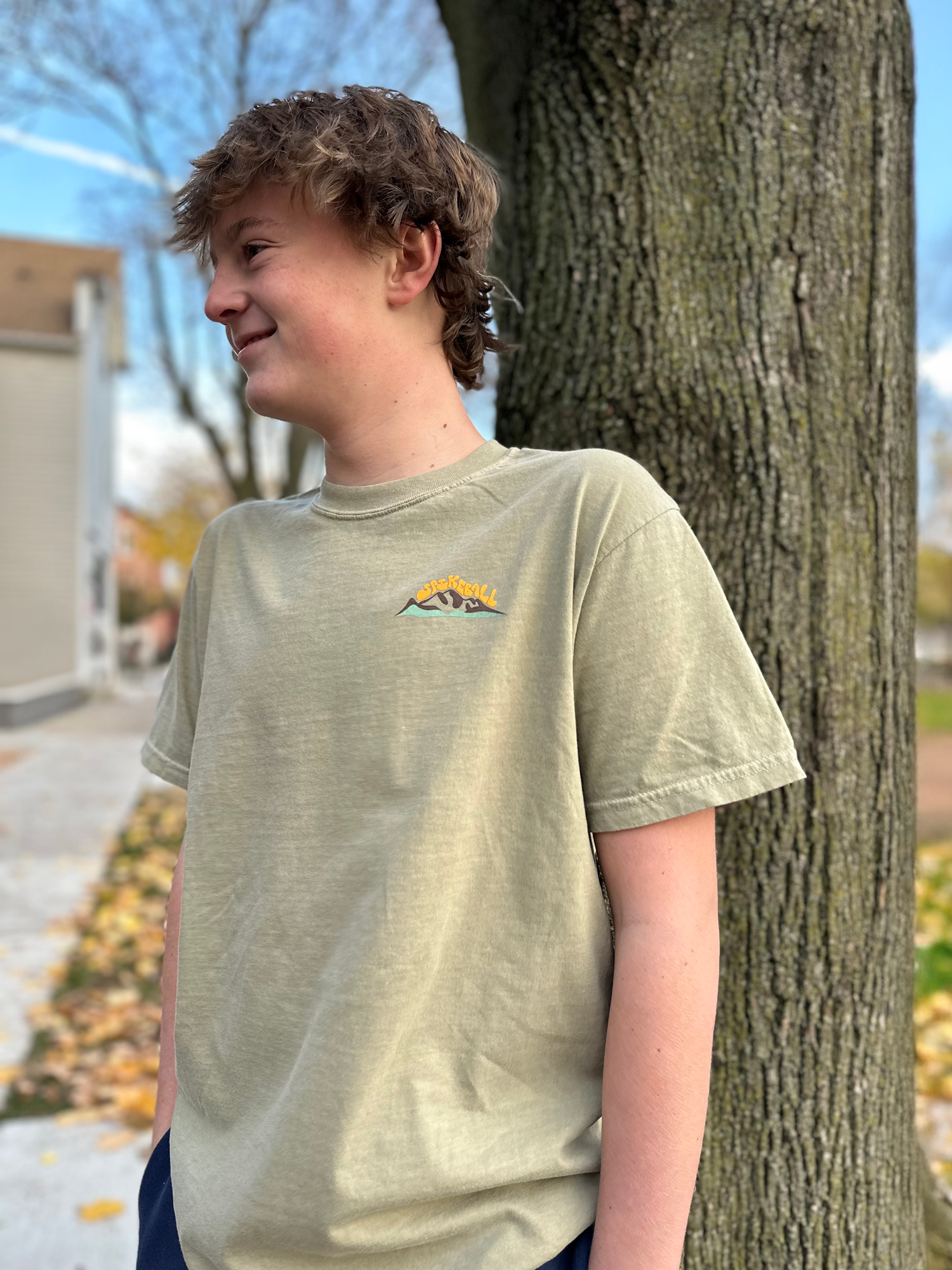 spikeball-mountain-t-shirt-khaki image 3