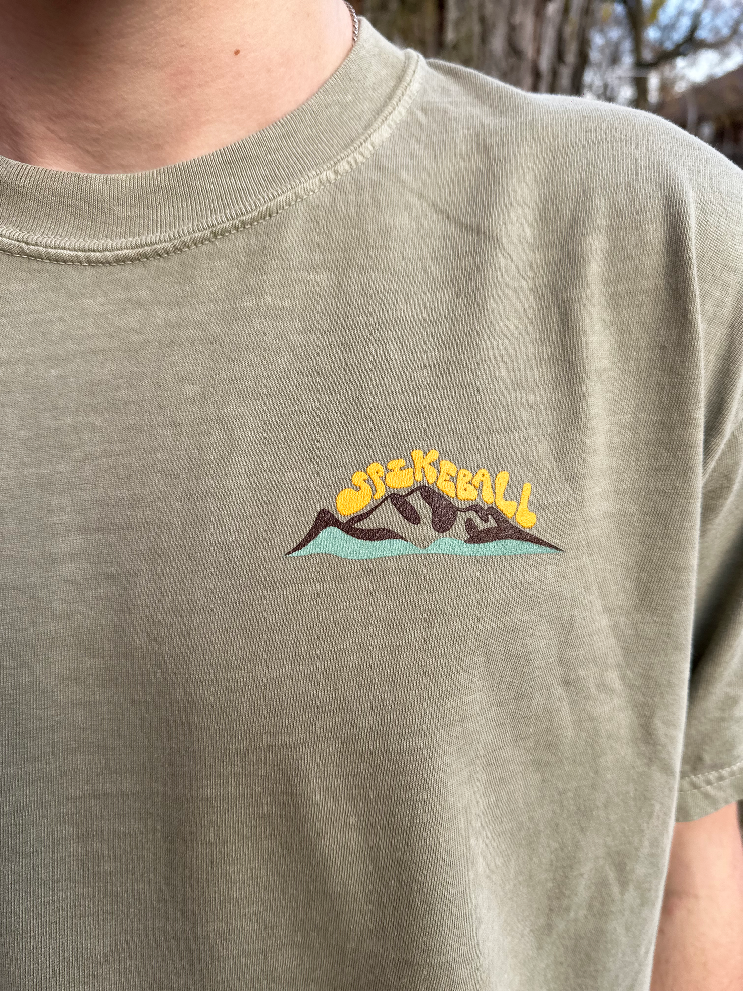 spikeball-mountain-t-shirt-khaki image 4