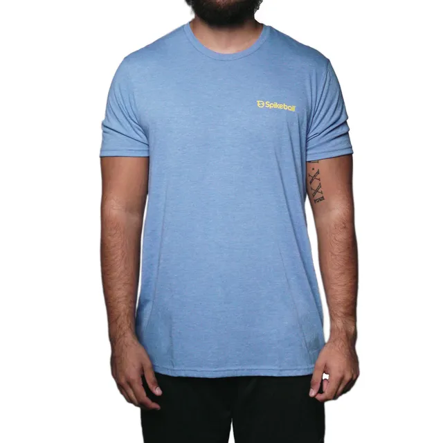 spikeball-t-shirt-kleines-logo-olympisch-blau-tri-blend-shirt image 1