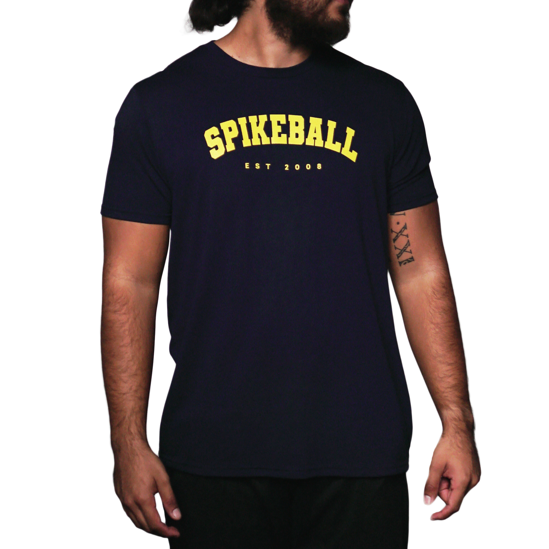 spikeball-heritage-t-shirt-marineblau-vintage-tri-blend-shirt image 1