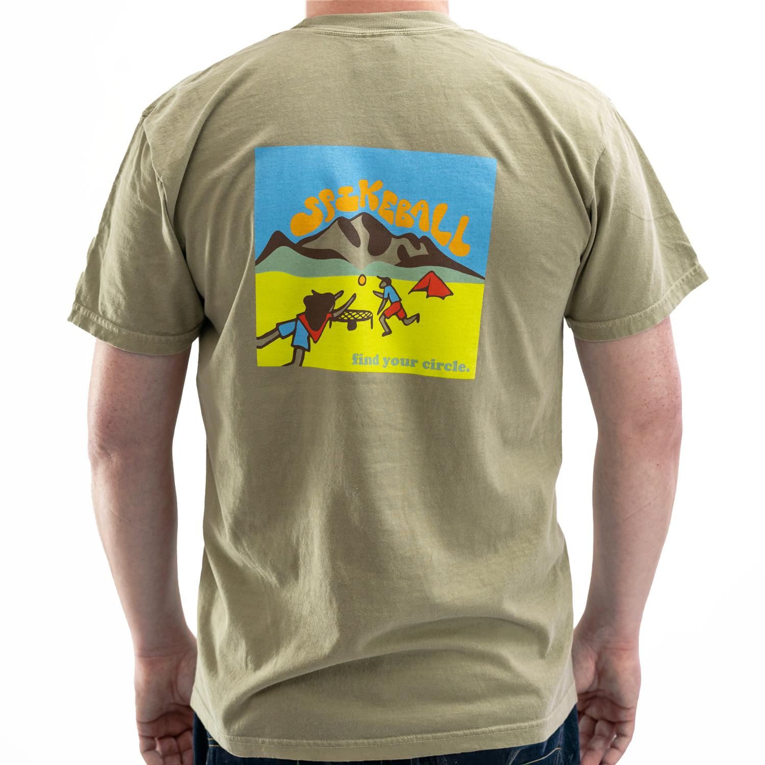 spikeball-mountain-t-shirt-khaki image 2